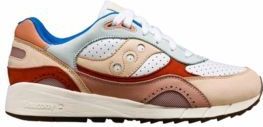 Saucony - Shadow 6000 - Sneakers - White/Multi - Leer en Suède