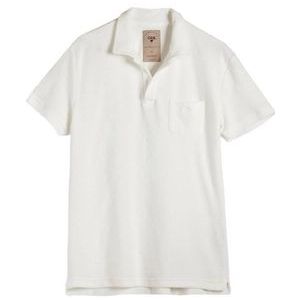 Polo OAS Men Solid White Terry Shirt-S