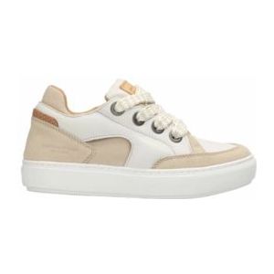 Shabbies Amsterdam Women Ragy Chunky Sneaker Leather White-Schoenmaat 37