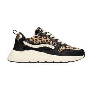 Sneaker POSH by Poelman Women Charlie Black With Animalprint-Schoenmaat 38