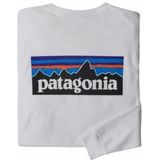 Shirt Patagonia Men L/S P-6 Logo Responsibili-Tee White-XXL