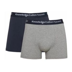 Ondergoed KnowledgeCotton Apparel Men Anker 2 Pack Grey Melange