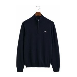 Trui GANT Men Superfine Lambswool Half Zip Dark Navy Melange-S