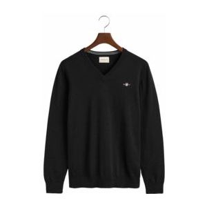 Trui GANT Men Cotton V-Neck Black-XXXXL