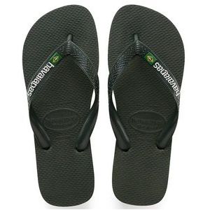 Slipper Havaianas Kids Brasil Logo Green Olive-Schoenmaat 23 - 24