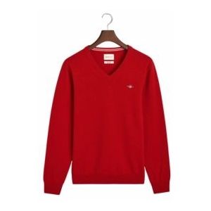 Trui GANT Men Superfine Lambswool V-Neck Bright Red-S