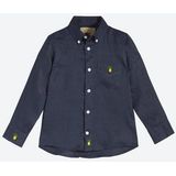 Blouse OAS Kids Marine Pineapple Linen Shirt-6 jaar