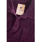 OAS - Dandy Poloshirt - Paars - Velours - Lange Mouwen