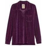 OAS - Dandy Poloshirt - Paars - Velours - Lange Mouwen