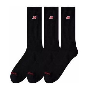 Socks New Balance Unisex Patch Logo Crew Black (3 Pack)-Schoenmaat 43 - 46