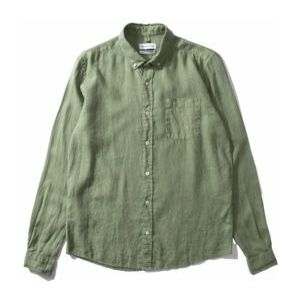 Shirt Edmmond Studios Men Linen Plain Olive
