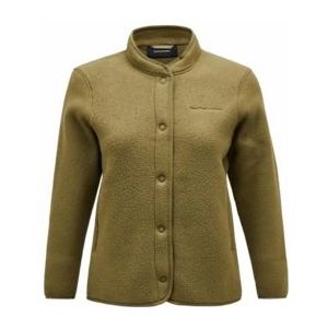 Cardigan Peak Performance Women Fleece Snap Snap Green-L