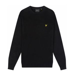 Crewneck Lyle & Scott Men Cotton Merino Jumper Jet Black-XL