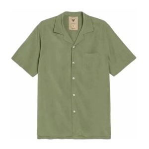 T-Shirt OAS Men Green Plain-L