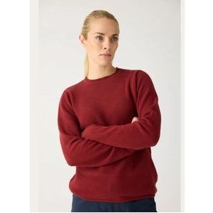 Trui Knowledge Cotton Apparel Women Cotton Micro Bubble Crew Neck Knit Fired Brick-L