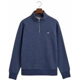 Trui GANT Men Reg Shield Half Zip Sweat Dark Jeansblue Melange-XXXL