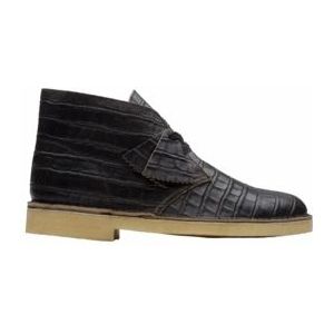 Clarks Originals Men Desert Boot Black Crocodile Distress