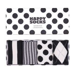 Happy Socks Unisex Black And Whites Gift Set White 4-Pack-Schoenmaat 41