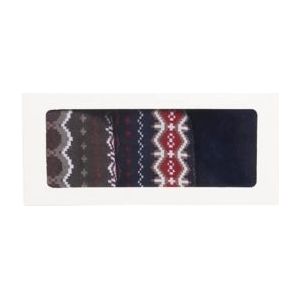Sok Barbour Men Fairisle Sock Gift Box Cranberry Black Slate Mix (3 Pack)-One size