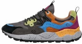 Flower Mountain Men Yamano 3 Man Suede Nylon Squared Black Anthracite Deep Blue-Schoenmaat 41