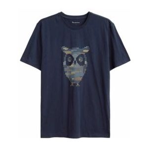 T-Shirt KnowledgeCotton Apparel Men Big Crosstitch Print Night Sky-XXXL