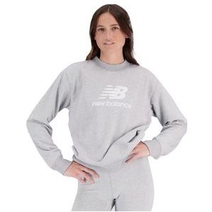 Trui New Balance Women Essentials Stacked Logo French Terry Crewneck Athletic Grey-L