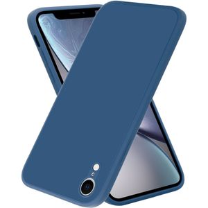 ShieldCase iPhone Xr vierkante silicone case (blauw)