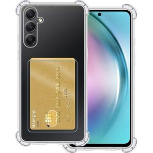 ShieldCase Samsung Galaxy A35 TPU shock case met pasjeshouder (transparant)