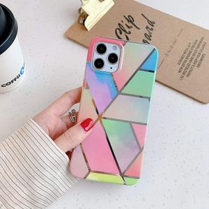 ShieldCase Rainbow Pattern Marmer iPhone 12 Pro Max - 6.7 inch hoesje