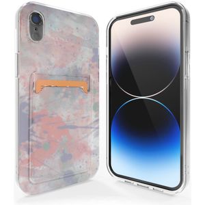 ShieldCase iPhone Xr hoesje pasjes (Pink Brush)