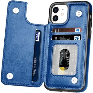 ShieldCase Wallet case iPhone 12 - 6.1 inch (blauw)