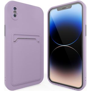 ShieldCase iPhone X/Xs backcover hoesje met pashouder (lila)