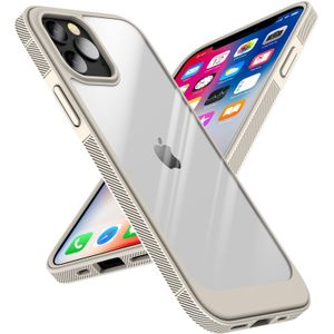 ShieldCase iPhone 13 Pro Max hoesje TPU met rand (beige/transparant)