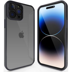 Coverzs iPhone 12 Pro hoesje clear soft case camera cover (zwart)