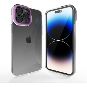 Coverzs iPhone 13 Pro Max hoesje transparant camera cover (paars)