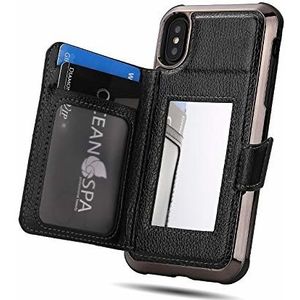 ShieldCase iPhone Xr wallet case met spiegel (zwart)