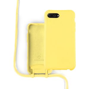 Coverzs Silicone case met koord iPhone 7/8 Plus (Geel)