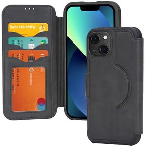 Coverzs iPhone 14 Plus hoesje leer bookcase Magsafe (zwart)
