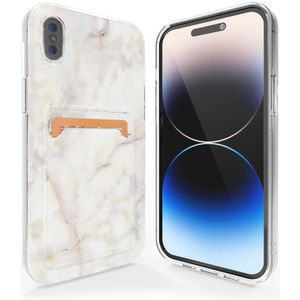 ShieldCase iPhone X/Xs hoesje pasjes (Elegant Marble)