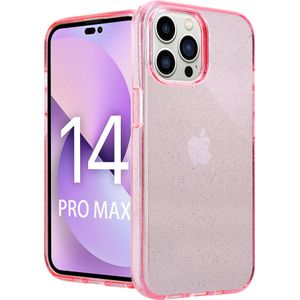 ShieldCase iPhone 14 Pro Max TPU Glitter case (roze)