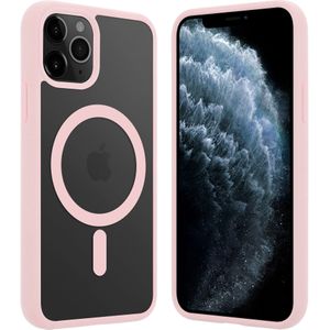 ShieldCase iPhone 11 Pro Magsafe hoesje transparant gekleurde rand (roze)