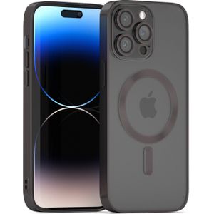Coverzs iPhone 14 Pro Magsafe hoesje met camera cover (zwart)