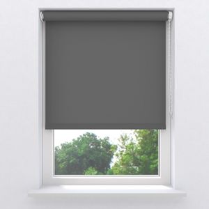 Rolgordijn Easy Base Lichtdoorlatend Dark grey 80x190cm