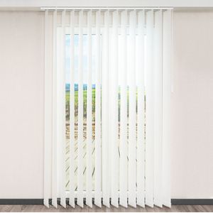 Lamellen op maat 127 mm Soft Lichtdoorlatend Coconut white