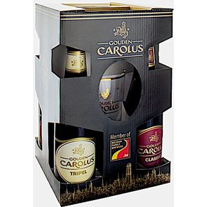 Gouden Carolus Giftbox 4x33cl + Glas