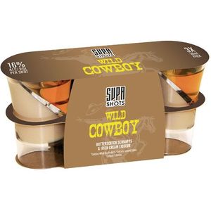 Supa Shots Wild Cowboy Butterscotch & Irish Cream Duo shots Pack 3x2cl