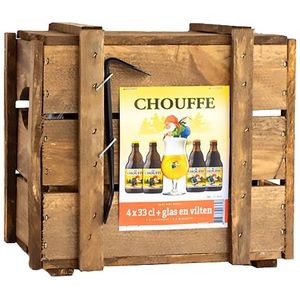 La Chouffe Bierkist met breekijzer 4x33cl