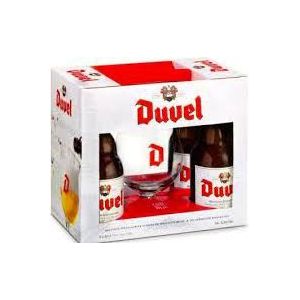 Duvel Bier Giftpack 4x33cl + Glas