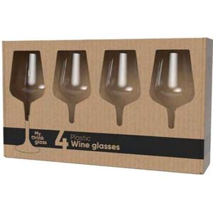 4 stuks Kunststof Luxe Wijnglas 470ml