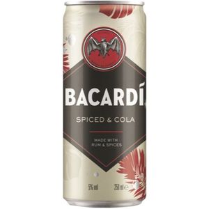 Bacardi Spiced Rum & Cola Blik Tray 12x25cl